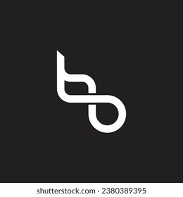 letter tb abstract infinity line logo vector 