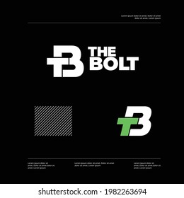 Letter TB or BT bold strong simple logo icon sign design. Vector illustration