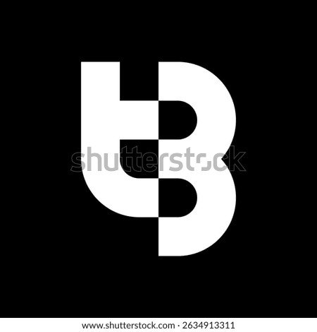 Letter TB or BT creative minimal monogram logo