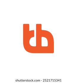letter tb doodle simple logo vector 