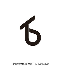 Buchstaben tb einfache geometrische Kurven Design-Logo, Vektorgrafik