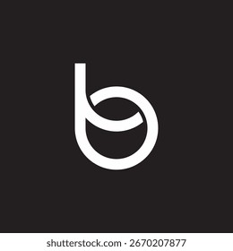 Letra TB Vector de logotipo de líneas geométricas enlazadas simples 