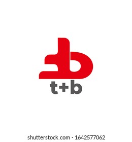 letter tb symbol motion curves simple design logo vector