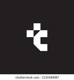 letter tC Ct
 C and t square simple symbol logo vector