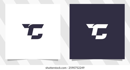 letter tc ct logo design