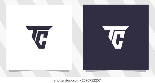 letter tc ct logo design