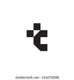 
letra tC Ct t C, logotipo de vector de combinación de símbolos simple