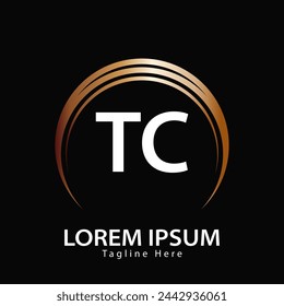 logotipo de TC. TC. Ilustración vectorial de diseño de logotipo de TC para empresa creativa, negocio, industria

