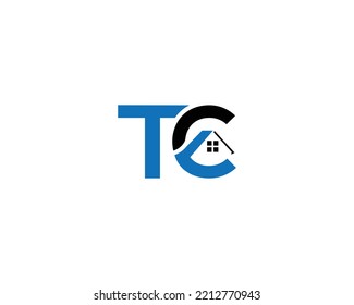 Letter TC Real Estate Home Logo Modern Designs Vector Template.