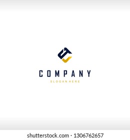 Letter TC Rectangular Abstract Modern Business Creative Monogram Logo 