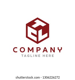 Letter TCL Cube Logo Design - Vector