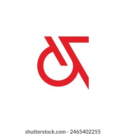 letter td arrow simple up logo vector 