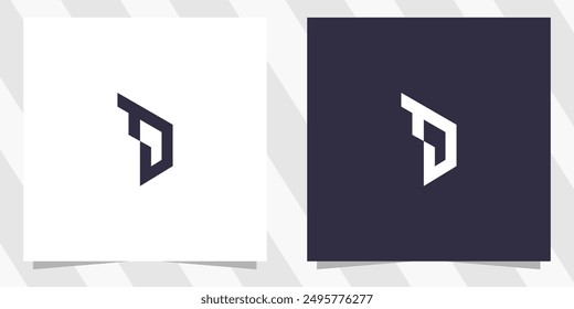 letter td dt logo design vector
