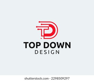 Logotipo de monograma simple TD/B