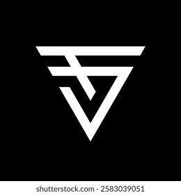 Letter TD or DT triangle monogram logo