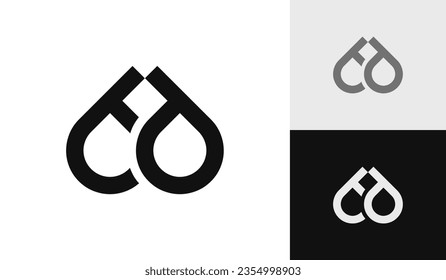 Letter TD initial monogram logo design