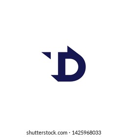 Letter TD line logo design. Linear creative minimal monochrome monogram symbol. Universal elegant vector sign design. Premium business logotype. Graphic alphabet symbol for corporate business identity