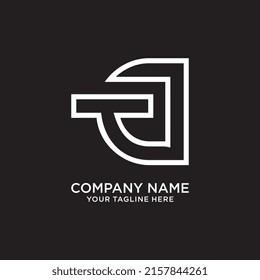 vector de plantilla de diseño de logotipo TD de letra