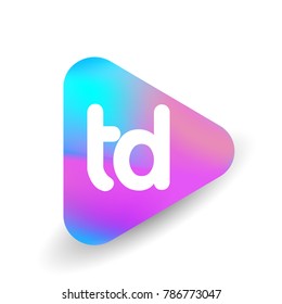 Letter Logo Triangle Shape Colorful Background Stock Vector (Royalty ...