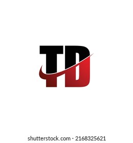 Letter TD simple logo design vector