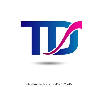 Letter TD,  T and D logo vector
