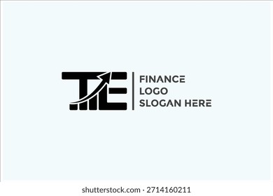Letter TE Finanzdiagramm Logo Design Vektor Vorlage