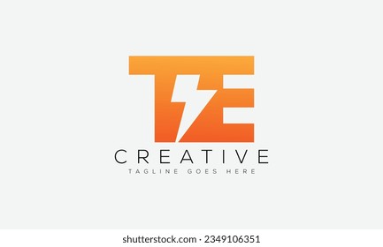 Letter TE Logo Design Vorlage Vektorgrafik.