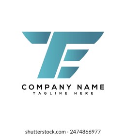 Letter TE Logo Design Template Image