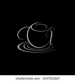 I letter tea pot logo. Creative design concept tea pot line shape  with letter I for restaurant, cafe, brand identity