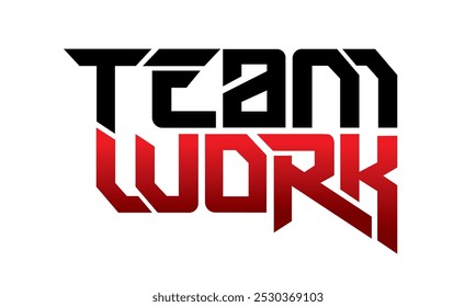 Símbolo de Vector de diseño de trabajo en equipo de letras