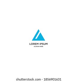 Letra A logotipo técnico con estilo de tarjeta de circuitos