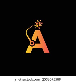 Brief A tech logo design template, A tech logo, A technology vector