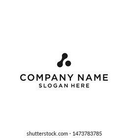 letter a tech logo design vector illustration template