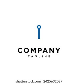 Letter I tech logo icon vector template.eps