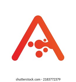 Letter A tech logo modern design concept vector
