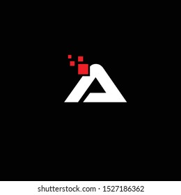 A letter technology logo icon vector