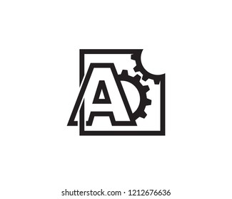 Letter A Technology Logo Template Design Vector, Emblem, Concept Design, Creative Symbol, Icon