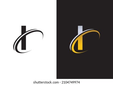 Letter I technology modern minimal and creative logo