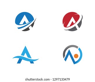 A Letter Template vector icon illustration design