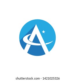 A Letter Template vector icon illustration design