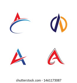A Letter Template vector icon illustration design