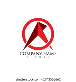 A Letter Template vector icon illustration design