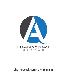 A Letter Template vector icon illustration design