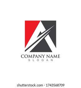A Letter Template vector icon illustration design