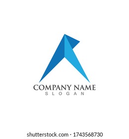 A Letter Template vector icon illustration design