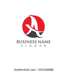 A Letter Template vector icon illustration design