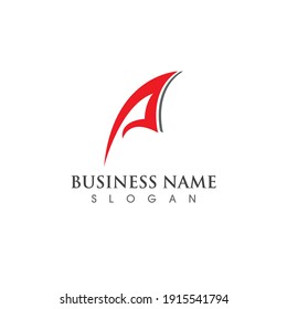 A Letter Template vector icon illustration design