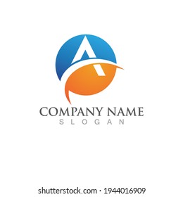 A Letter Template vector icon illustration design