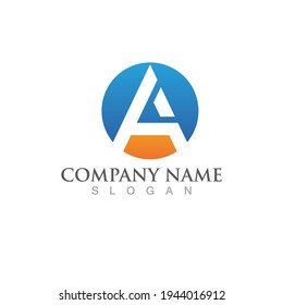 A Letter Template vector icon illustration design