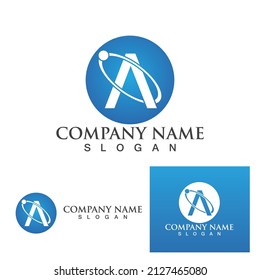 A Letter Template vector icon illustration design